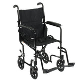 drive Lightweight Transport Chair, Black, 17-Inch Seat Width